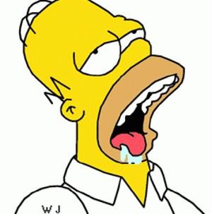 Home Simpson drooling