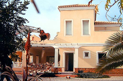 Villa demolished in Spain