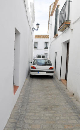 Driving in Spanish village