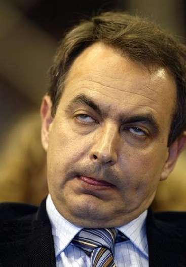 Zapatero looking worried