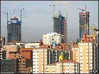 Spanish buildings under construction