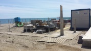 <strong>Materials and Portacabins on the beach</strong> <br /><em> Don Juan community, taken on 28 April 2015 by davmunster</em>