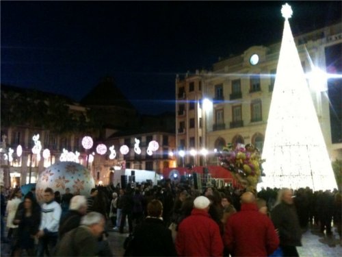 The main square calle Larios