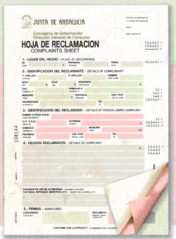 Hoja de reclamaciones