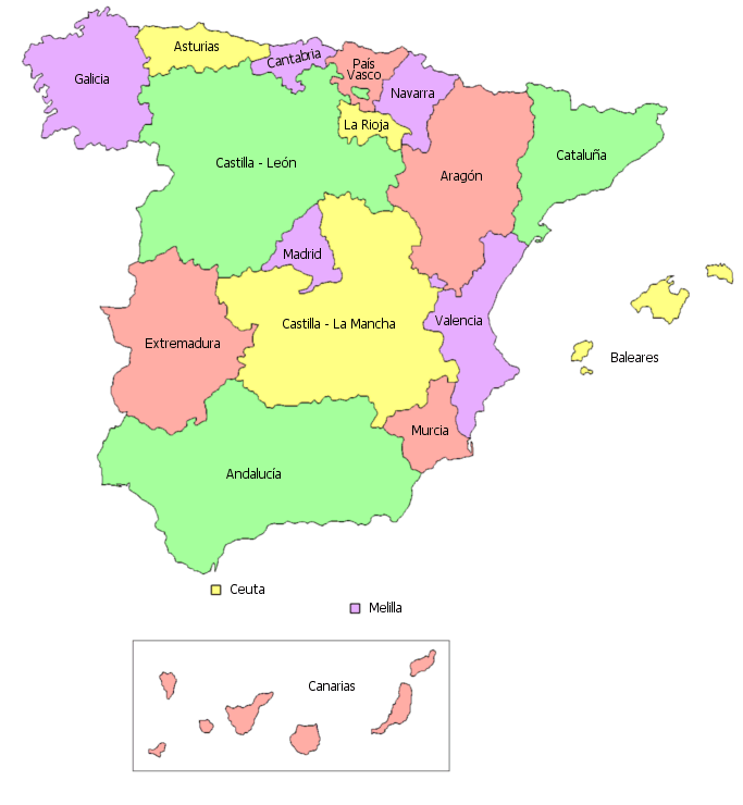 Spain Autonomous communities