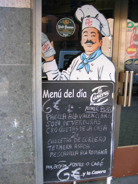 Menu del dia