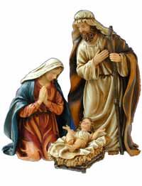 Holy Family Christmas Nativity Scene Figurine Set. 